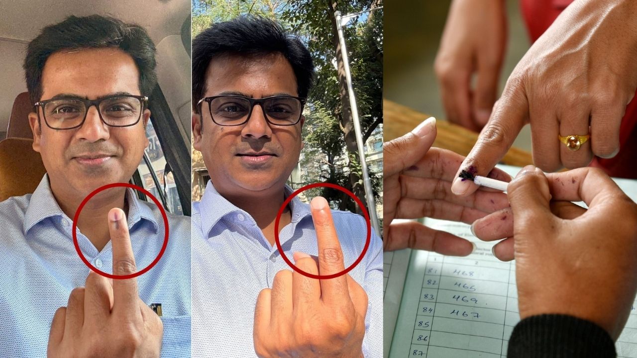 Marker ink in voting municipal election