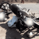 Head-on collision between two-wheelers
