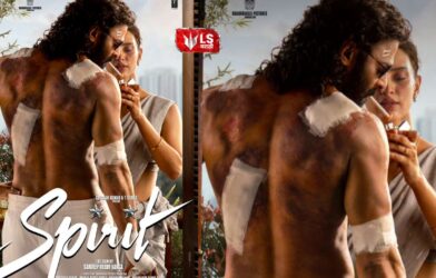 Prabhas seen in a shirtless intense look in Spirit movie first poster
