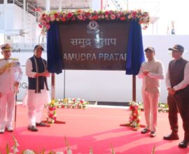 Defence Minister Rajnath Singh commissions pollution control vessel Samudra Pratap