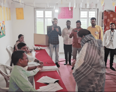 Sunetra Pawar exercised her right to vote
