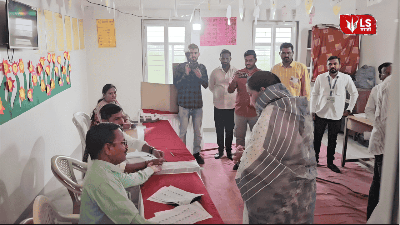 Sunetra Pawar exercised her right to vote