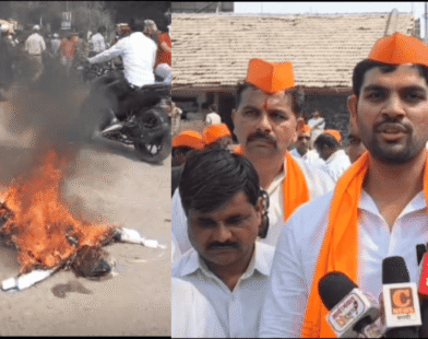 Burning of Rahuri statue