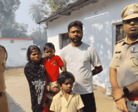 child stranded in Anganwadi