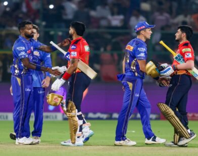 IPL 2026 pbks beat mi by 7 wickets won 4th match in row