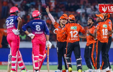 यंदाच्या हंगामात राजस्थानचा पहिला पराभव; दोन नवख्या गोलंदाजांच्या कामगिरीच्या बळावर हैदराबाद विजयी