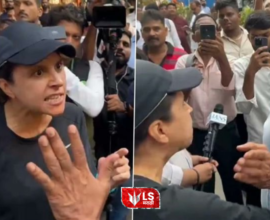 traffic jam woman scolds minister