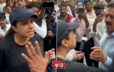 traffic jam woman scolds minister