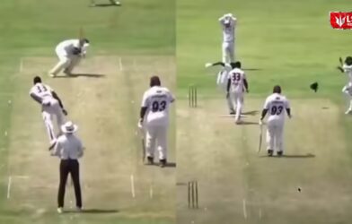 गोलंदाजानं टाकलेला चेंडू थेट फलंदाजाच्या डोक्याला लागला, स्ट्रेचरवरुन नेलं मैदानाबाहेर; सामना रद्द