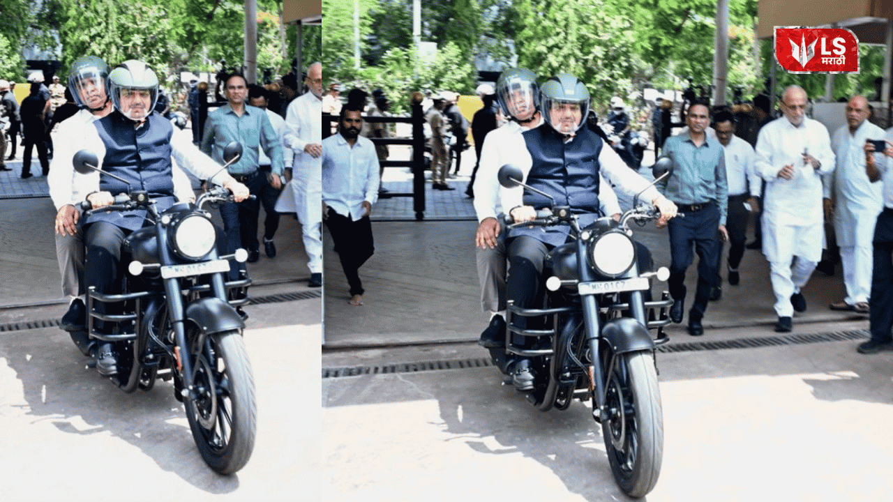 Devendra Fadnavis bike entry
