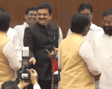 Shinde Danve handshake politic
