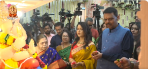 Devendra Fadnavis Home Ganpati